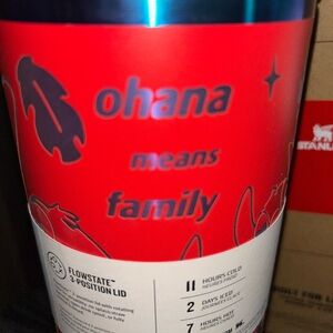 Stanley Red and Blue 'ohana means family' Insulated Tumbler